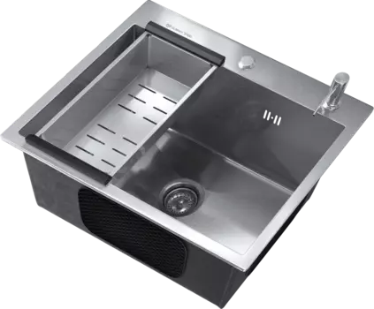 Мойка кухонная Ulgran 50х45, брашированная сталь US-500-001
