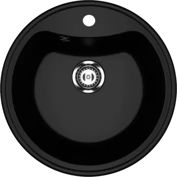 Мойка кухонная Ulgran U-601 -344 ультра-черная U-601-344