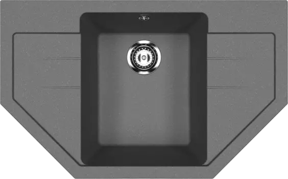 Мойка кухонная Ulgran U-609 -343 антрацит U-609-343