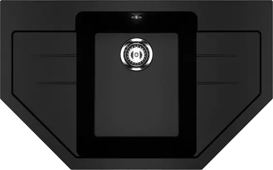 Мойка кухонная Ulgran U-609 -344 ультра-черная U-609-344