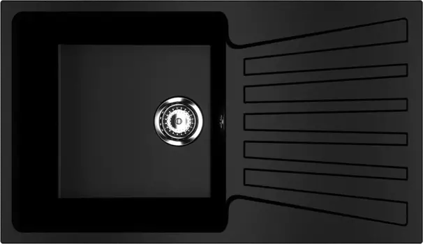 Мойка кухонная Ulgran U-703 -344 ультра-черная U-703-344