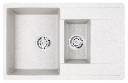 Мойка кухонная Whinstone Гурон 1 1/2B 1D белый C-10