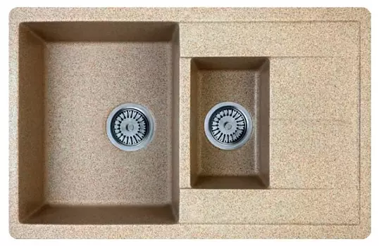 Мойка кухонная Whinstone Гурон 1 1/2B 1D бежевый C-10