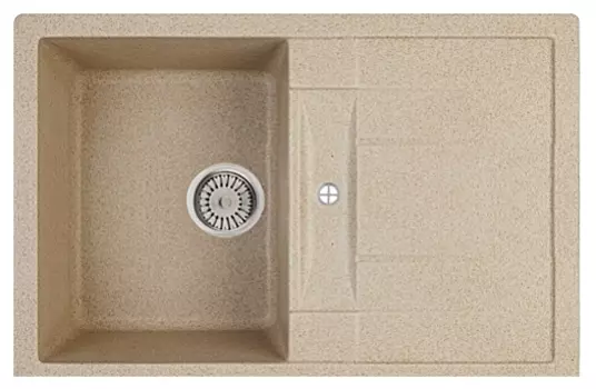 Мойка кухонная Whinstone Коралл 1B 1D бежевый B-18