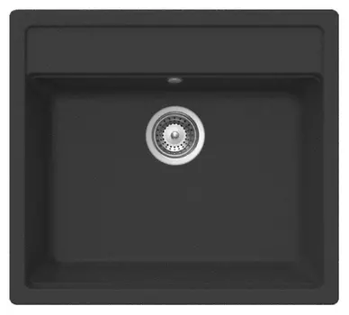 Мойка кухонная Whinstone Немос 1B черный металлик РИВА А13