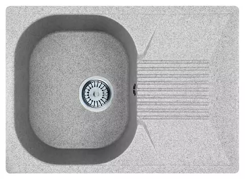 Мойка кухонная Whinstone Рона 1B 1D серый B-13