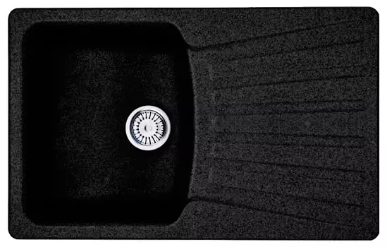 Мойка кухонная Whinstone Веста 1B 1D черный B-14