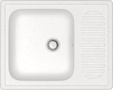 Мойка кухонная ZETT lab. T015Q001 белый лед