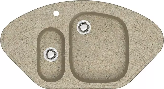 Мойка кухонная ZETT lab. T023Q005 песочная