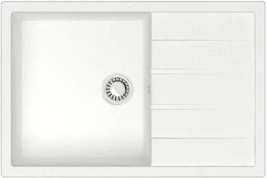 Мойка кухонная ZETT lab. T161Q001 белый лед