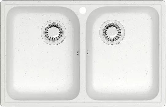 Мойка кухонная ZETT lab. T260Q001 белый лед