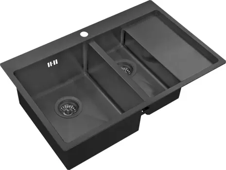 Мойка кухонная Zorg Inox PVD 5178-2-L grafit PVD 5178-2-L GRAFIT