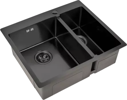 Мойка кухонная Zorg Inox PVD 59-2-51-L GRAFIT L, графит