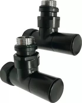 Монтажный набор Secado BP-HP 3/4х1/2 с круглыми вентилями, черный Вентиль запорный угловой BP-HP 3/4"х1/2", КРУГЛЫЙ, ЧЕРНЫЙ МАТОВЫЙ