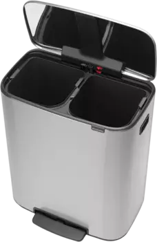 Мусорное ведро Brabantia Bo Pedal bin 211461 30+30 л, стальное матовое