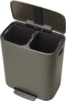 Мусорное ведро Brabantia Bo Pedal Bin 211546 30+30 л, платиновое