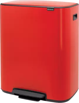 Мусорное ведро Brabantia Pedal Bin Bo 211522 30+30 л, пламенно-красное