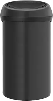 Мусорное ведро Brabantia Touch Bin 128981 30 л, черное, с эффектом минерального напыления