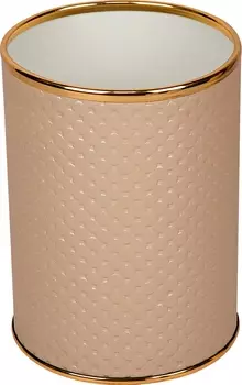 Мусорное ведро Geralis M-PLG-B бежевое, золото, 3 л