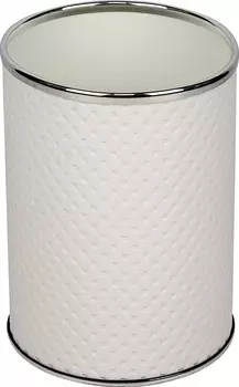 Мусорное ведро Geralis M-PWH-B белое, хром, 3 л