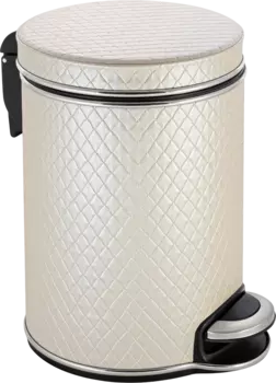 Мусорное ведро Geralis V-NCLH-B бежевое, хром, 5 л