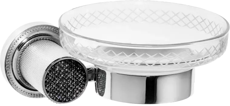 Мыльница Boheme Royal Cristal Black подвесная, хром 10923-CR-B