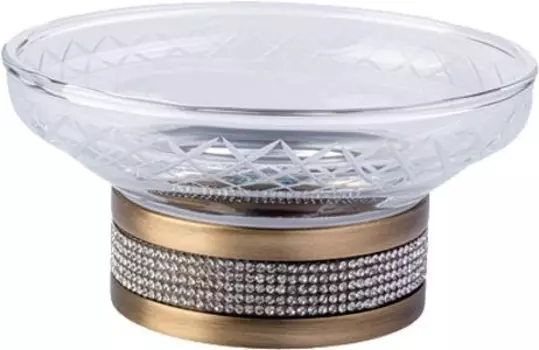 Мыльница Boheme Royal Cristal Bronze настольная 10930-BR