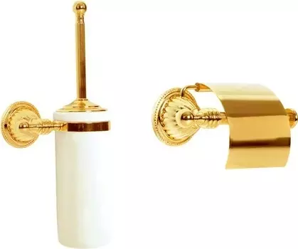 Набор Boheme Hermitage Gold Ершик Hermitage Gold 10363 + Держатель туалетной бумаги Hermitage Gold 10350