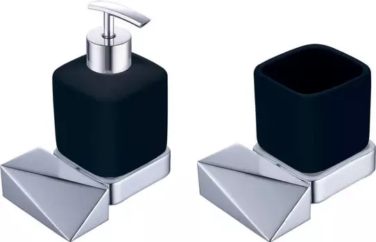 Набор Boheme New Venturo Дозатор New Venturo 10317-CR-B + Стакан New Venturo 10314-CR-B