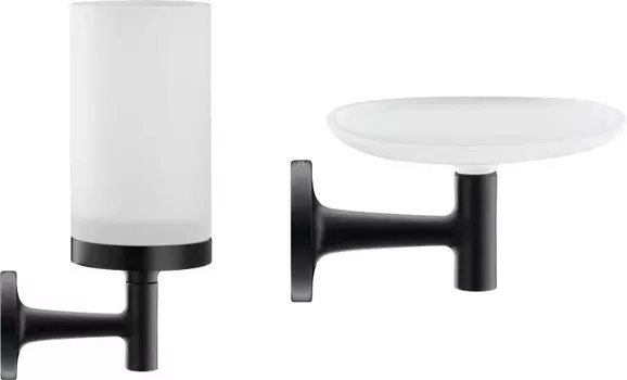 Набор Duravit Starck T Стакан 0099314600 черный + Мыльница 0099334600 черная