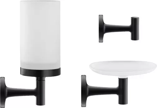 Набор Duravit Starck T Стакан 0099314600 черный + Мыльница 0099334600 черная + Крючок 0099294600 черный