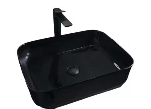 Накладная раковина Gid BL1304 50х39 черная 53351