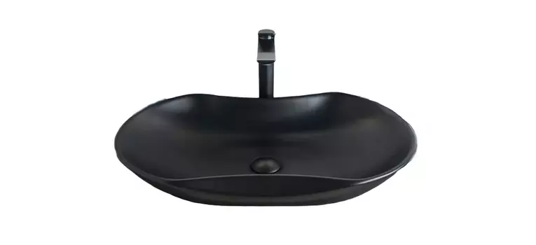 Накладная раковина Gid Bm9175 66.5х41 черная, матовая 53333