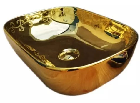 Накладная раковина Gid Nc424 45.5х32 золото 52216