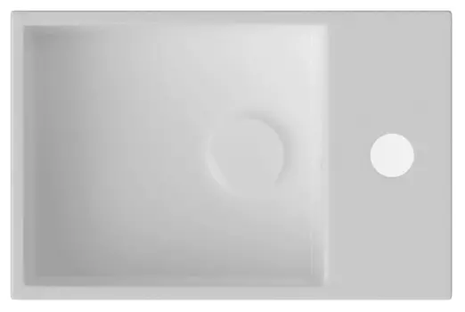 Накладная раковина ISVEA Purita 10PL51045SV 45х27.2 белая, правая