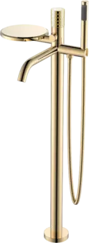 Напольный смеситель для ванны с душем Boheme Stick 129-GG gold diamond gold