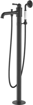 Напольный смеситель для ванны с душем Акватек Классик AQ1545MB с внутренней частью, матовый черный