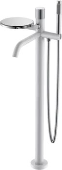 Напольный смеситель для ванны с душем Boheme Stick 129-WCR.2 white touch chrome