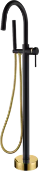 Напольный смеситель для ванны с душем Boheme Uno 469-BG black, gold