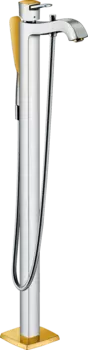Напольный смеситель для ванны с душем Hansgrohe Metropol Classic 31445090 хром - золото