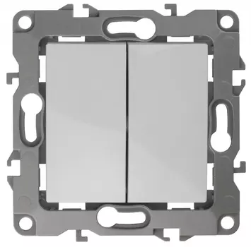 Переключатель двухклавишный ЭРА 12 10AX 250V 12-1106-01