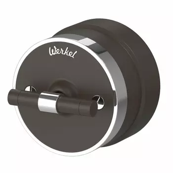 Переключатель одноклавишный Werkel Vintage мокко матовый/хром W5812052 4690389174049