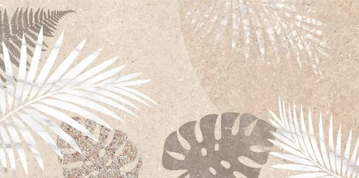 Плитка настенная Creto Alma Leaf Fall 30х60 бежевая УТ-00016020