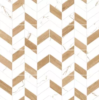 Плитка настенная Global Tile Marmaris GT128VG 50x25 белая, геометрия