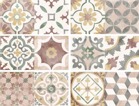 Плитка настенная Laparet Atlas бежевый микс 20х40 08-00-11-2457