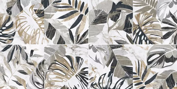 Плитка настенная Laparet Kanzas 30x60, ботаника, кремовая 00-00-5-18-00-37-3636