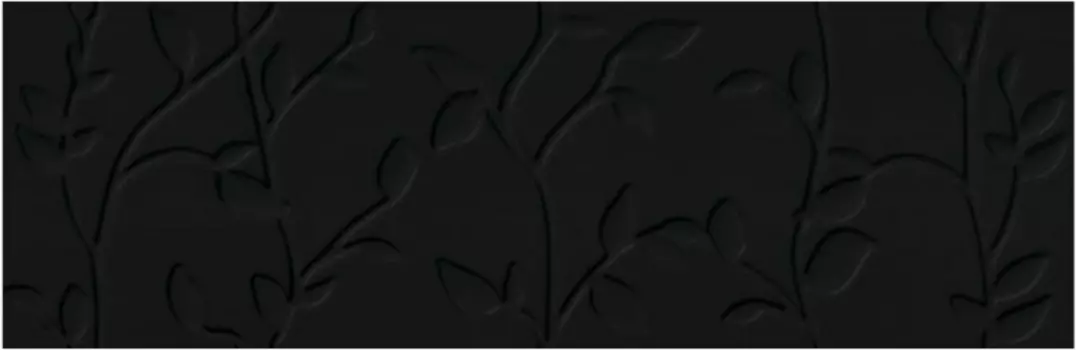 Плитка настенная Mei Winter Vine 29х89 черная, рельеф