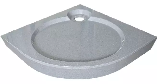 Поддон для душа GuteWetter Deluxe 90x90x16 R серый