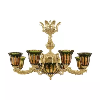 Подвесная люстра Bohemia Ivele 71212P/8/210 G P2 U Amber-Green/H-1H Y8