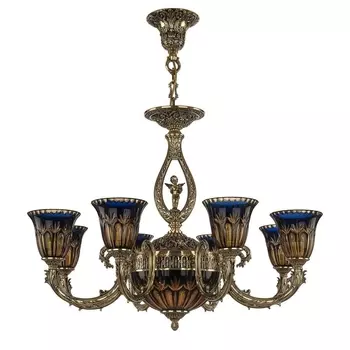 Подвесная люстра Bohemia Ivele 71409P/8/210 GB P2 U Amber-Blue/H-1I FA10S